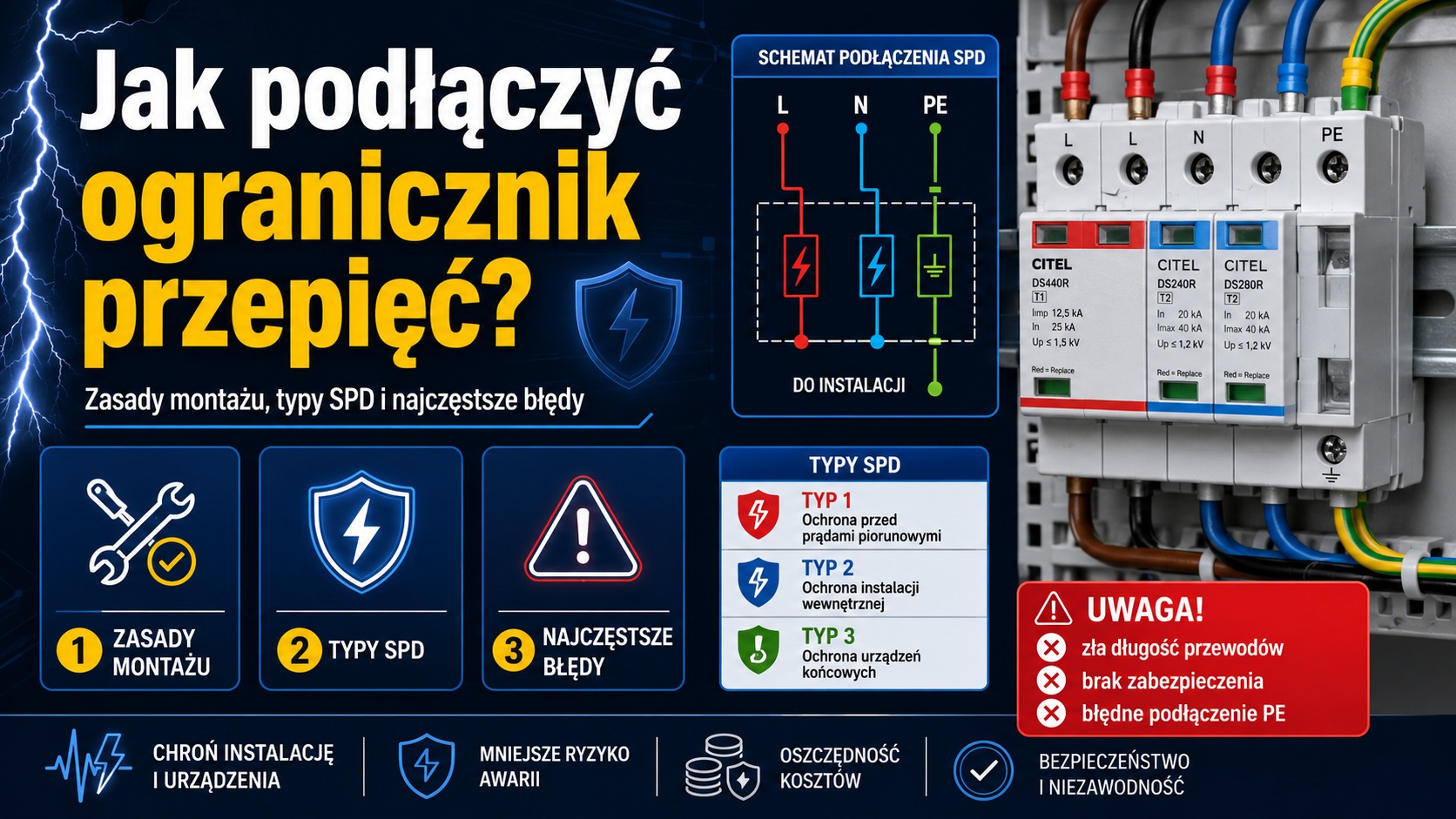 Jak podłączyć ogranicznik przepięć