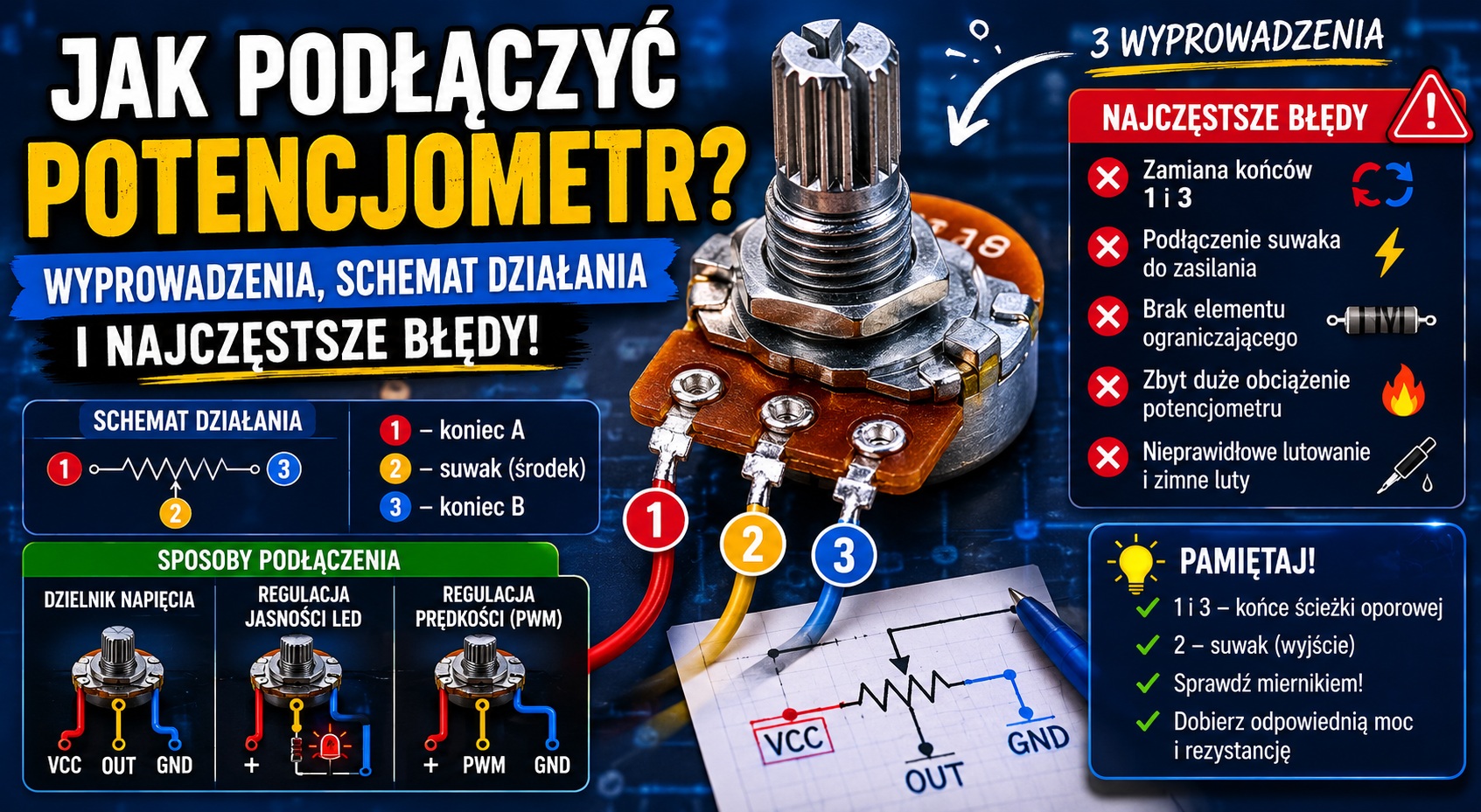Jak podłączyć potencjometr